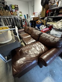 Leather Section Sofa