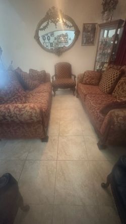 2 full sofas and  a matching chair.  OBO
