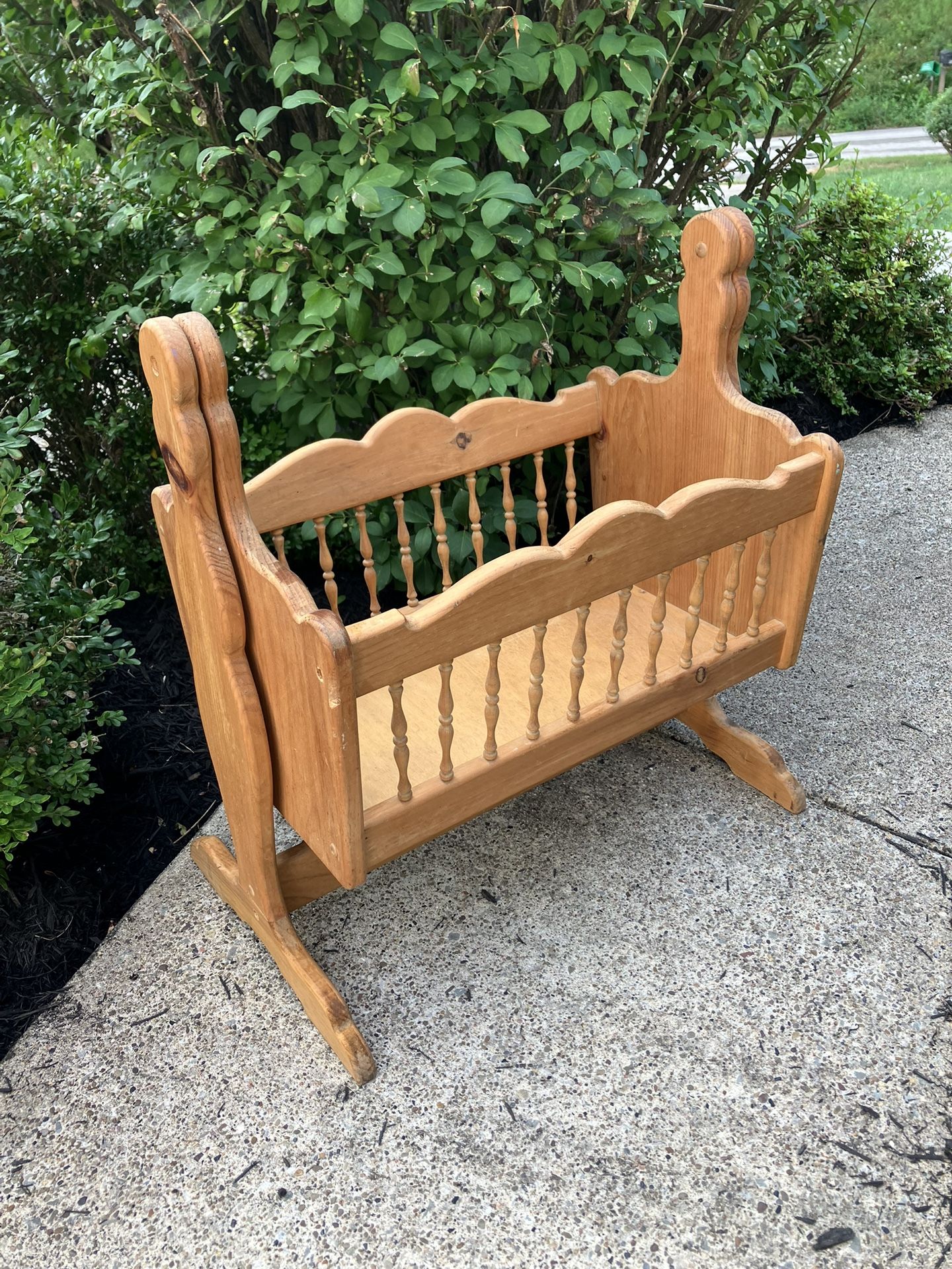 Vintage Wooden Cradle - for decorative use only