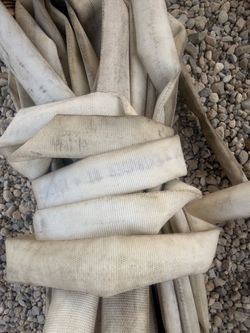 🔥 6 USED FIRE HOSES – 50 FT EACH 🔥  I have 6 used fire hoses, approximately 50 feet each.  ✅ 50 FT each ✅ Heavy-duty fire hose ✅ Some include brass/