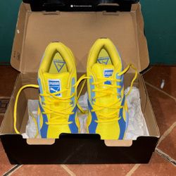 TRC BLAZE COURT PUMA TENNIS SHOES (VIBRANT YELLOW)