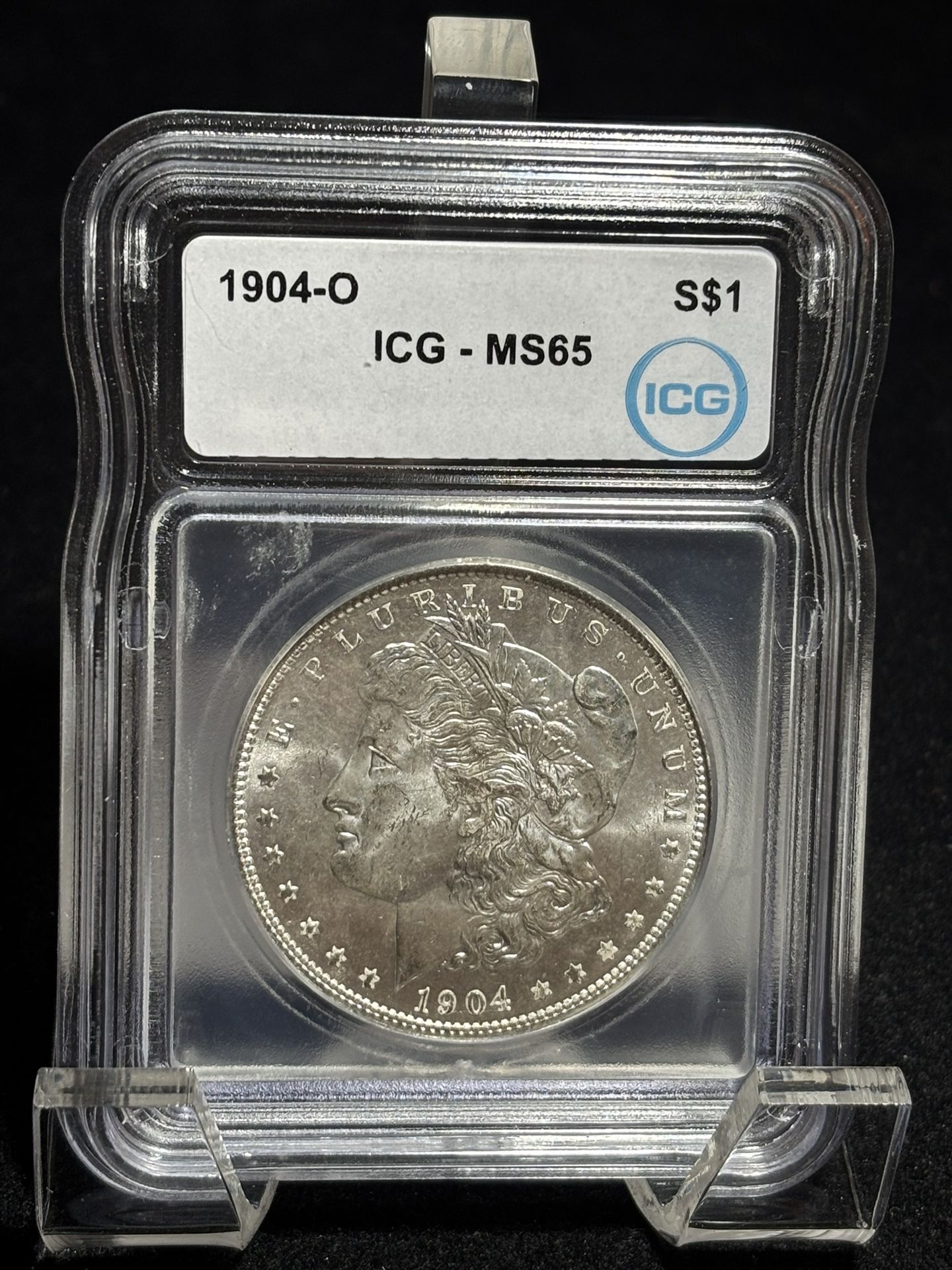 1904-O Morgan Silver Dollar, ICG MS 65