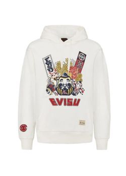 EVISU Sweatshirts Men's White hoodie 