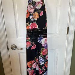 Black and flowery summer dress