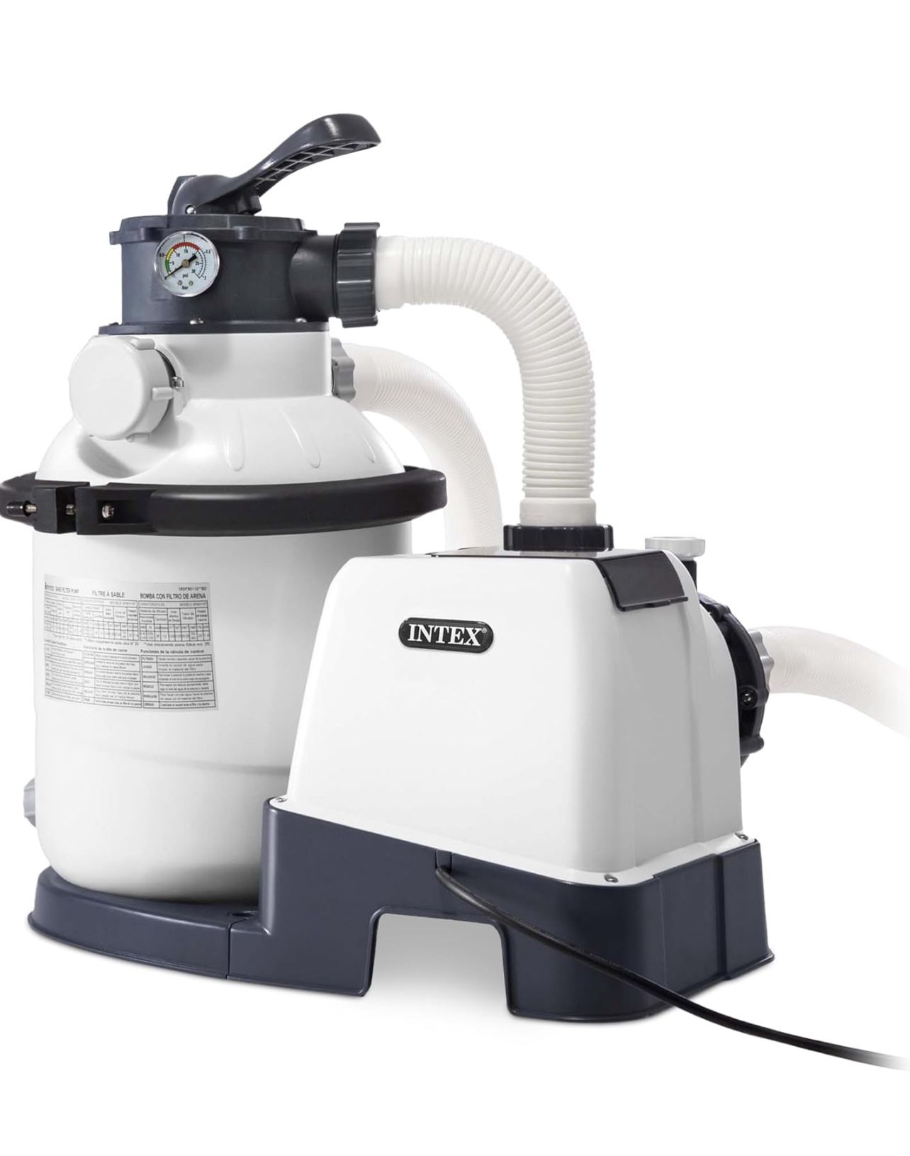 INTEX SX1500 Krystal Clear Sand Filter Pump: 1500 GPH Pump Flow Rate – Improved Circulation and Filtration – Easy Installation