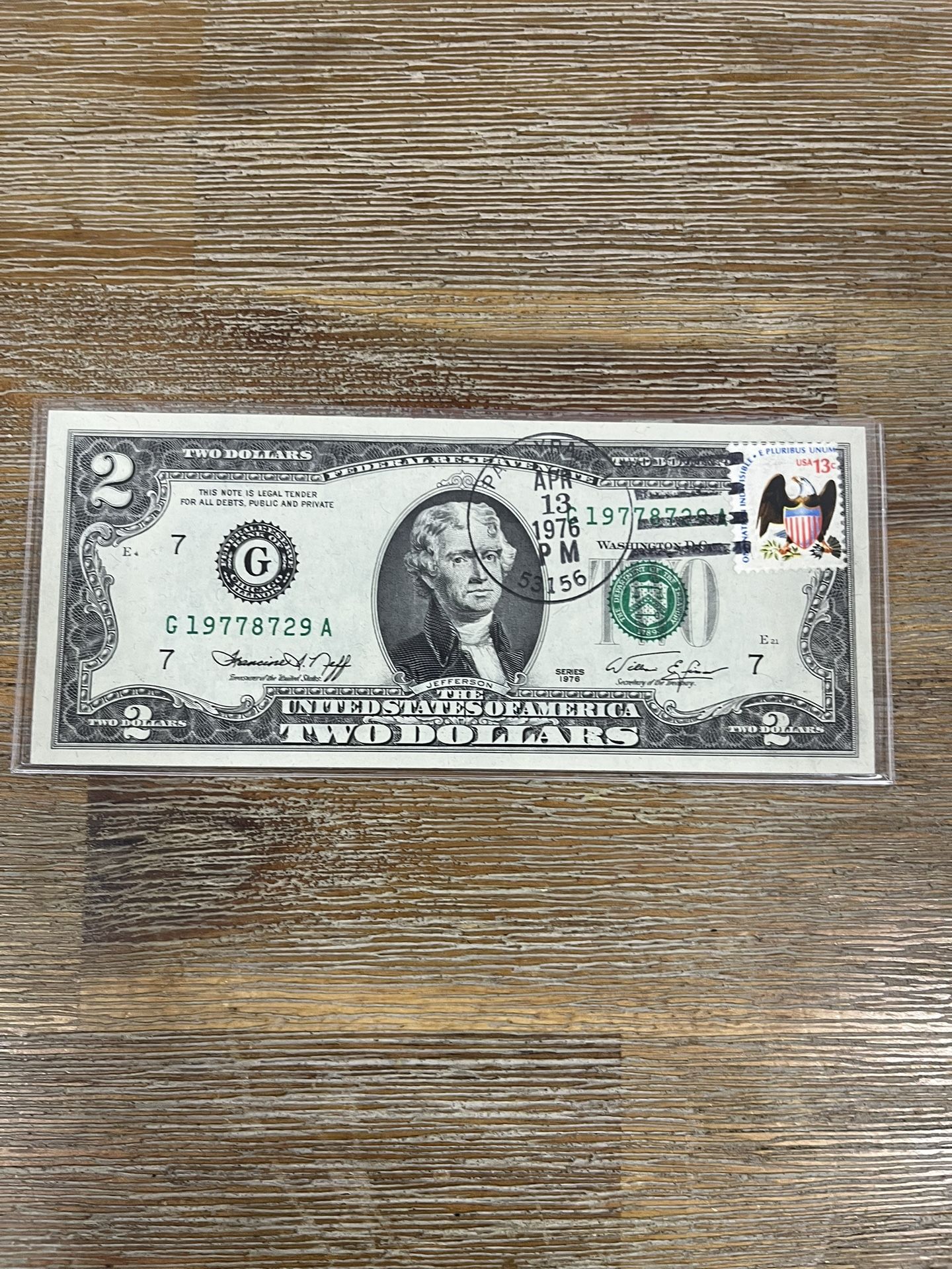 $2 Old Bill Stamped Issue Day Location Series 1976
