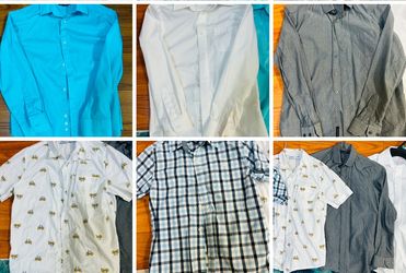 5 kids boys dress shirts size M (8-12)
