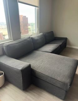 IKEA KIVIK Sectional + Chaise | Gray | $300 | Must Go