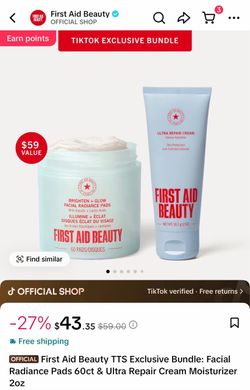 First Aid Beauty Facial Radiance Pads & Ultra Repair Cream Bundle