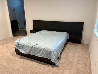 Low Bedframe Dark Wood