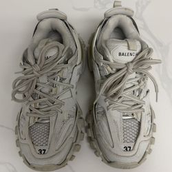 Balenciaga Track White Silver Sneakers Size 37
