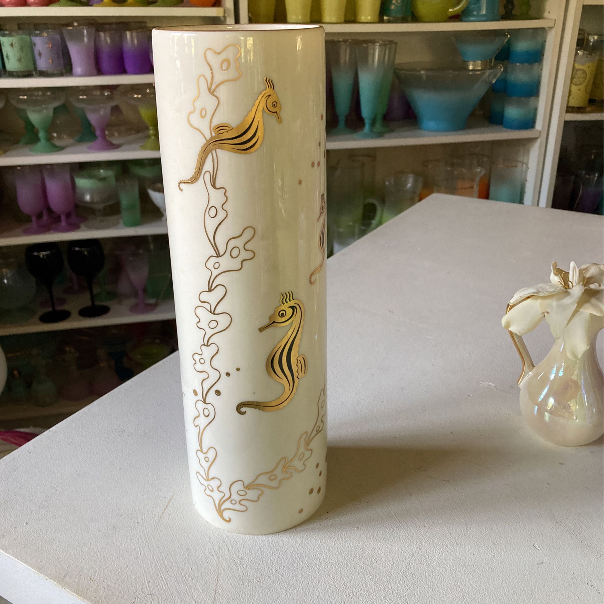 Lenox Bone China Vintage  Seahorse Vase