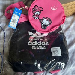 Hello Kitty Adidas Backpack And Small Purse 