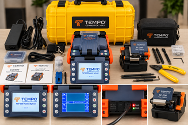 Tempo FSP200 Fusion Splicer Kit with Fiber Cleaver – Never Used