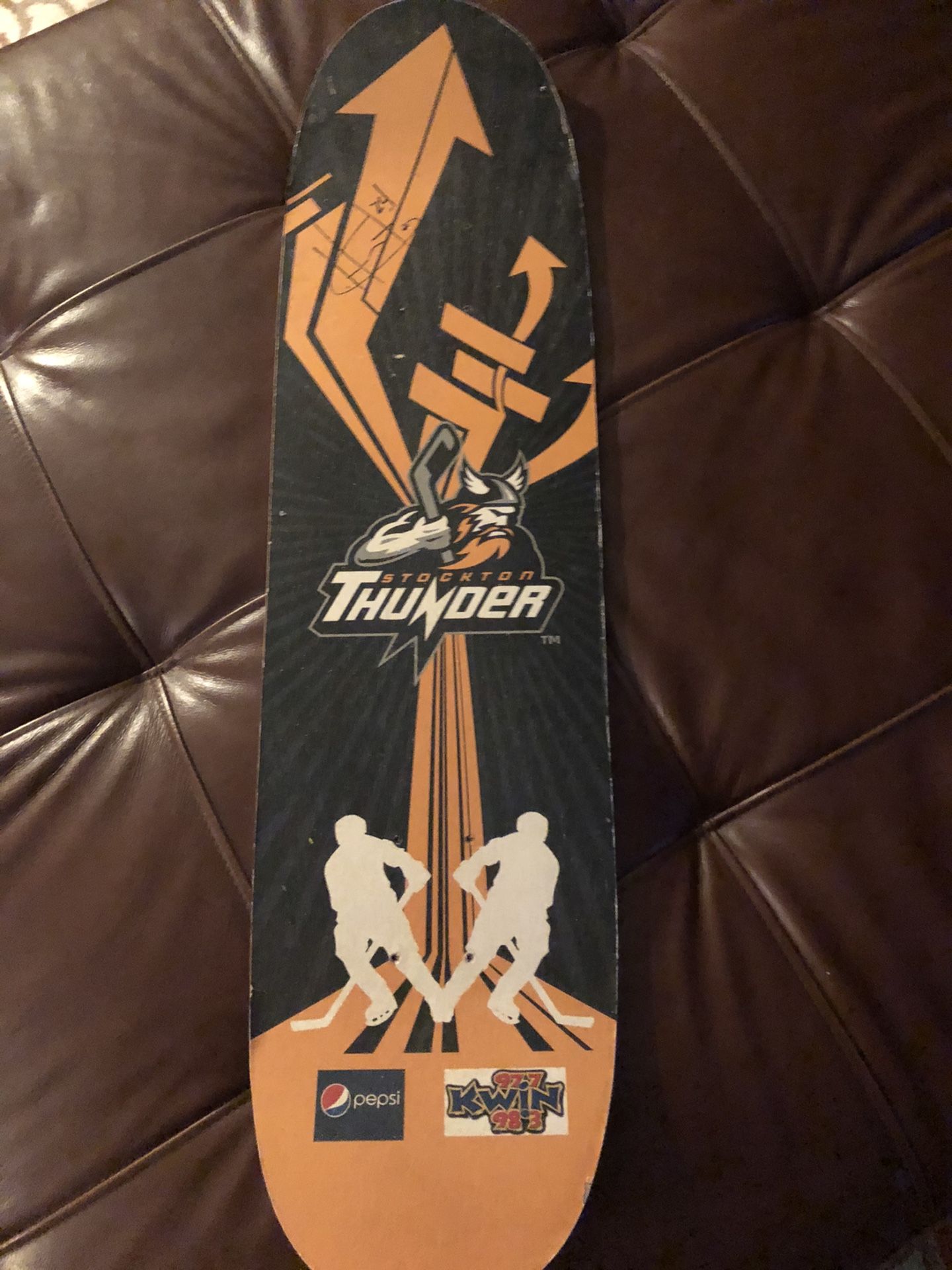 Stockton Thunder Hockey skateboard