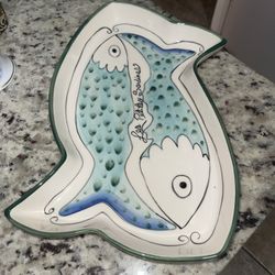 Blue Sky 2 Fish Serving dish