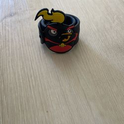 Vintage Angry Birds Black Bird Slap Band Bracelet