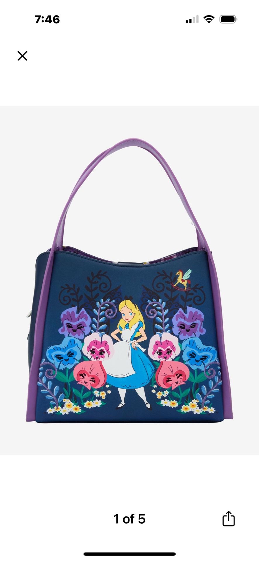 Loungefly Disney ALICE IN WONDERLAND crossbody Purse NWT (Price Is Firm) More In Profile