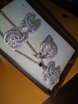 925 S Silver Chanel jewelry set for Sale in Essex, MD - OfferUp