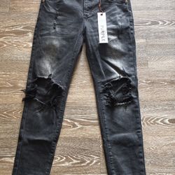 Black Blowout Purple Brand Jeans 