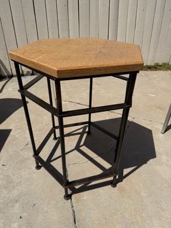 Cerused Oak Table - Iron Base