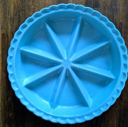 Turquoise Blue Ceramic Scone Pan