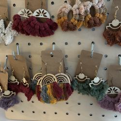 Macrame Earrings-$6 Each 