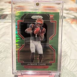 2021 Ja’marr Chase Green Pulsar Prizm Rookie Card🔥