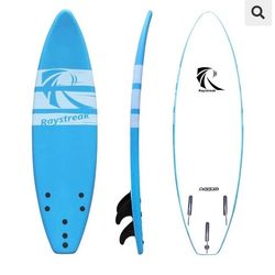 New Raystreak AGGRO 6’0″ beginners soft top shortboard surfboard