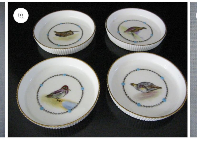 Four gorgeous miniature coasters. set of Royal Worcester fine bone china, made in England