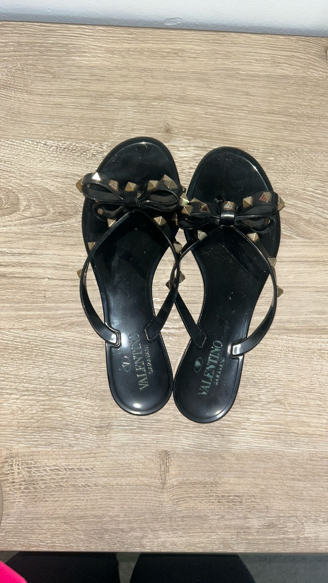 Valentino Rockstud Bow Sandals