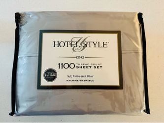 NEW Hotel Style King Sheet Set – 1100 Thread Count – Gray
