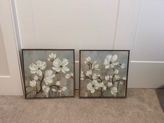 Floral Canvas Wall Art Set of 2