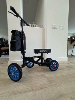 All Terrain Knee Scooter for Adults for Foot Injuries, 11" PU Wheels 300lbs Foldable Leg Knee Scooter, Adjustable Height, 13" Cozy Knee Pad, Knee Scoo