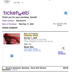 Fleetmac Wood Tickets 