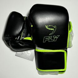 Brand New 18oz Fly Boxing Gloves, Neon Green Black