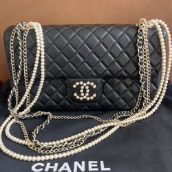 COCO CC CHANEL Bag Pearl Purse Handbag 