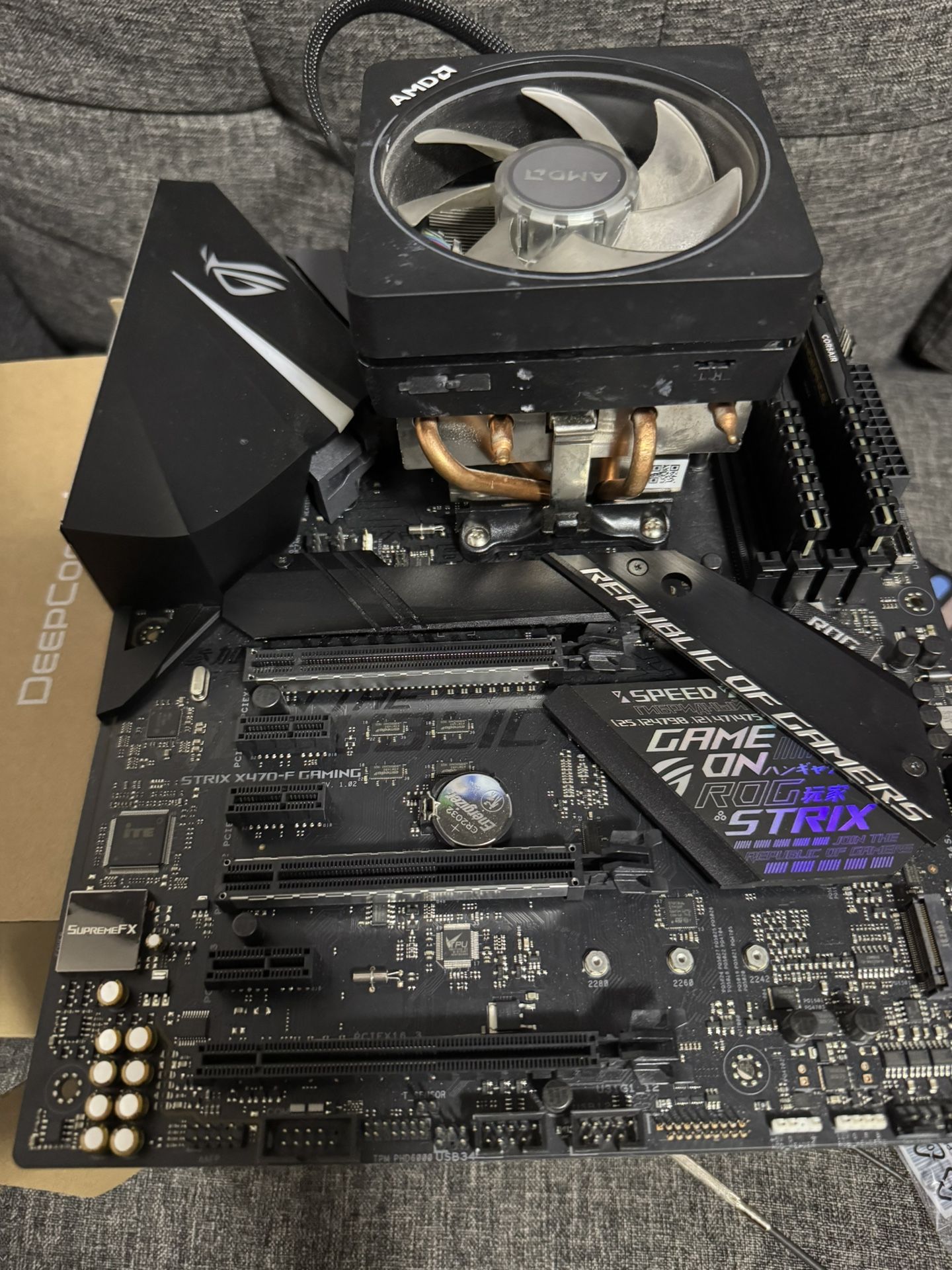 AMD Ryzen 5 3600 CPU, Asus ROG Strix X470-F Gaming Motherboard, 32GB Corsair Vengeance DDR4 RAM Bundle - Upgraded, Works Perfectly