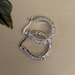 Sterling Silver (plata) Filigree Earrings 