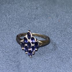 Natural Iolite 925 Solid Sterling Silver Ring