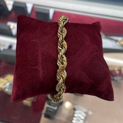10K Gold Rope Bracelet 