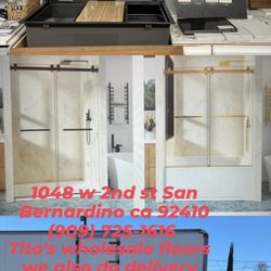 Shower doors, Baseboards, Vinyl Flooring, Laminate And Tile