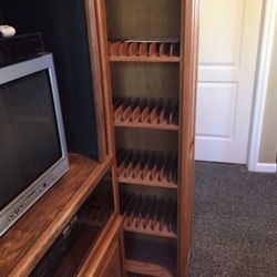 Solid Oak Entertainment Center