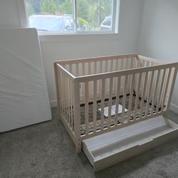 Crib, Mattress, and Sheets