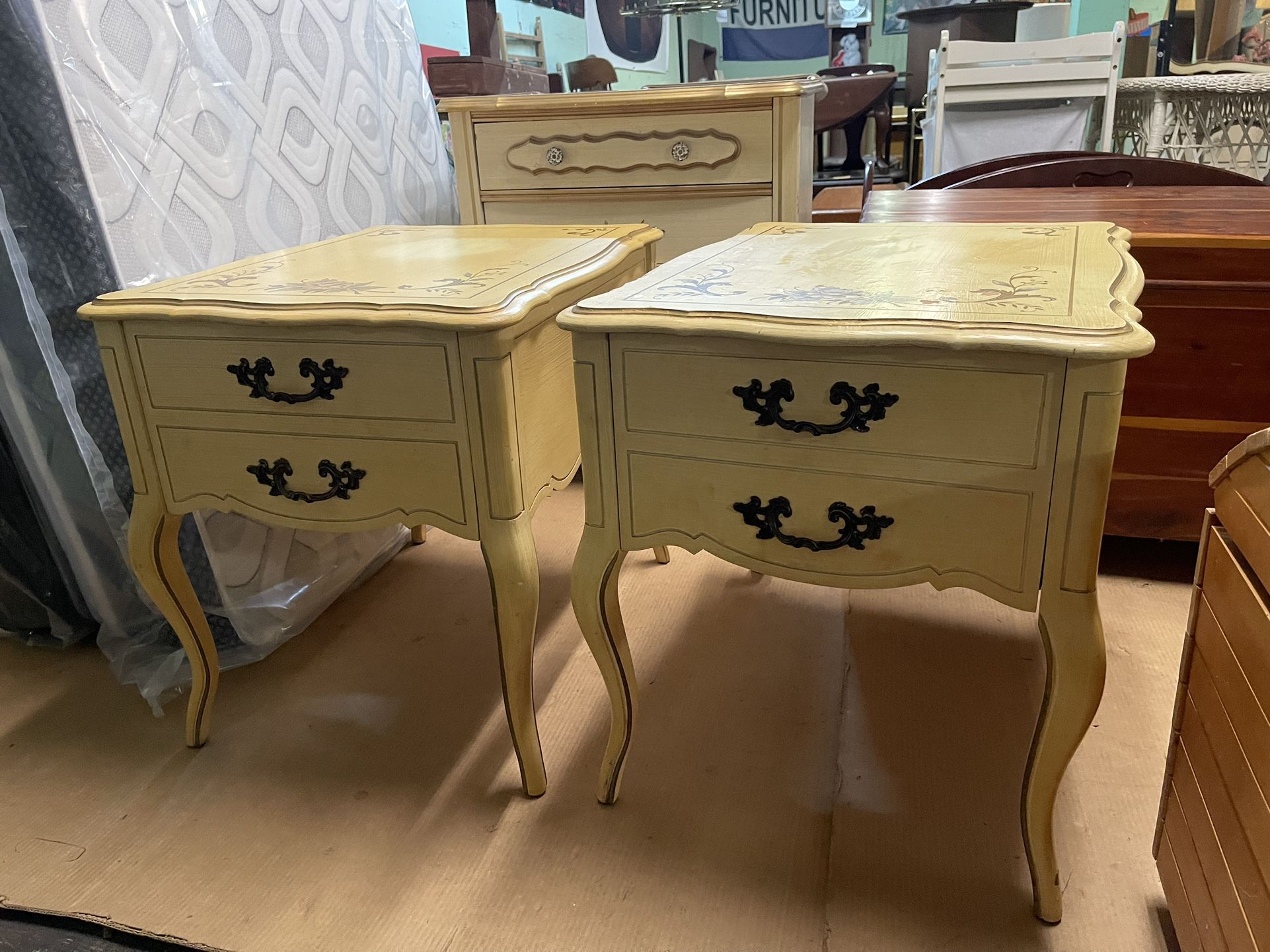 Matching Pair Of Provincial End Tables