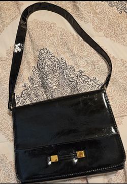 Black Patent Leather Shoulder Bag