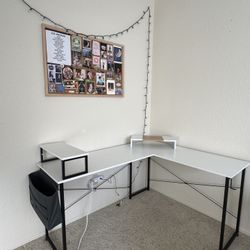 White L-shaped desk - NEED GONE