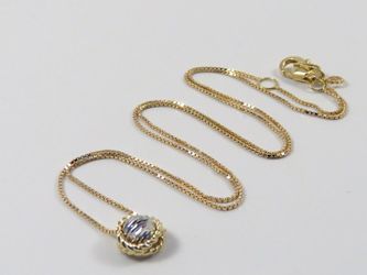 Chain With Round Faceted Pendant