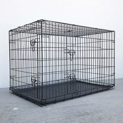(Brand New) $75 XL 48-Inch Dog Crate Kennel Pet Cage With Plastic Tray, Size 48x29x32 Inches