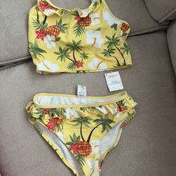 Gymboree pineapple dress and two piece bathing suit size 10 -12